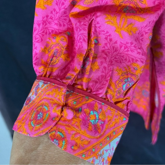 Soft Surroundings Bohemian Pink and Orange Women's Tunic - Picture 6 of 10